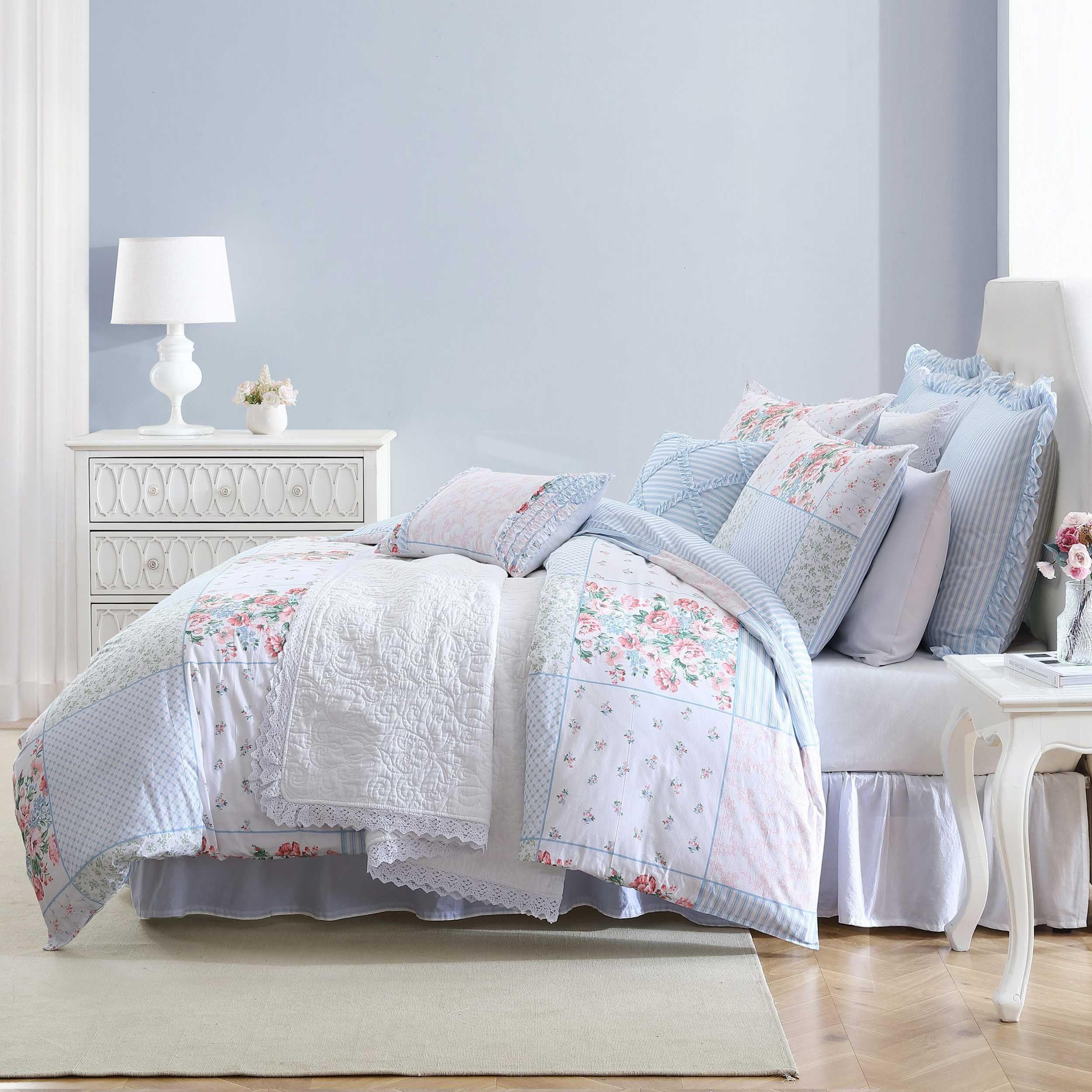 Amazon｜Laura Ashley - デュベセット、スーパーソフト&コージー寝具